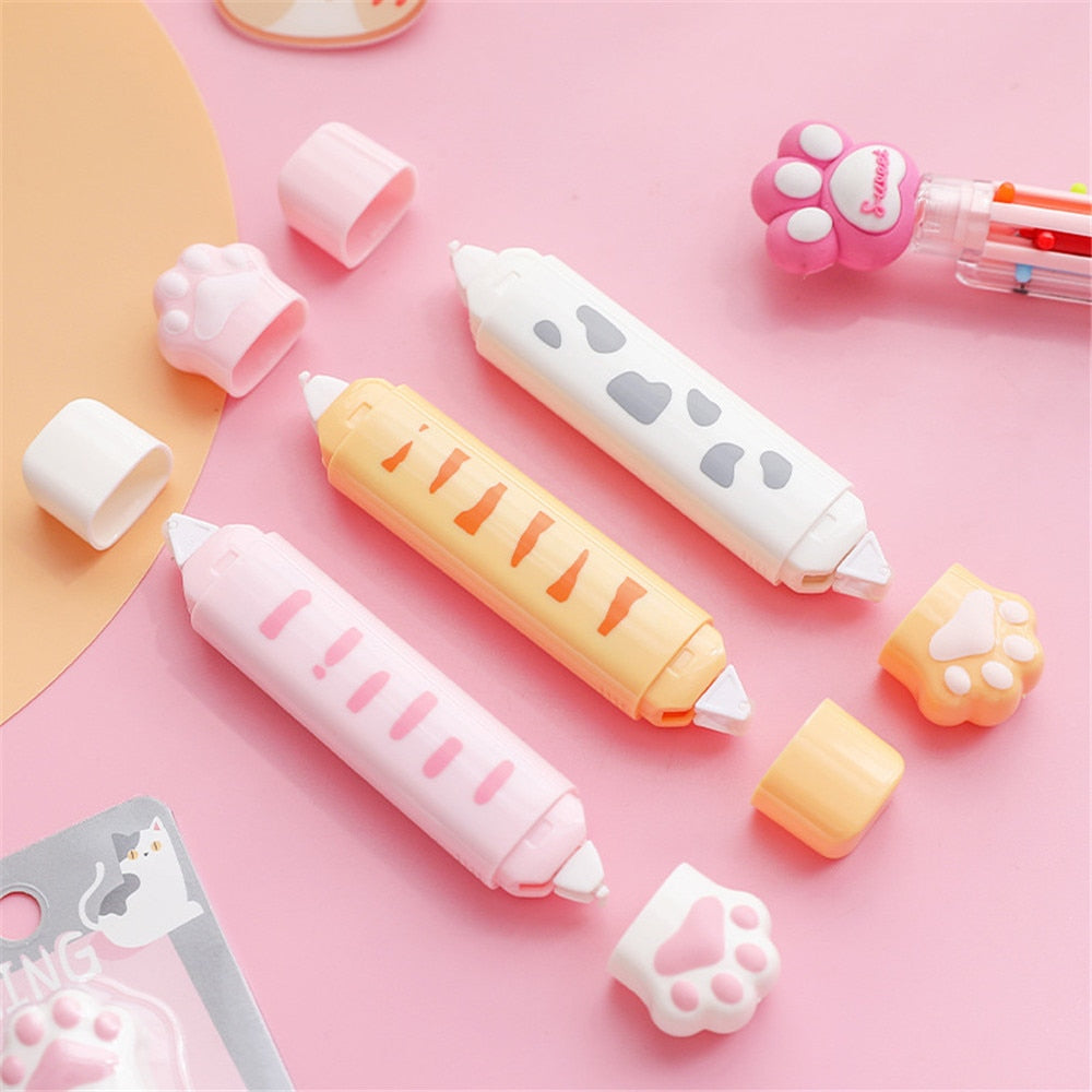 Cute Cat Paw 2 in 1 Adhesive and Correction Tape Adhesive Tape