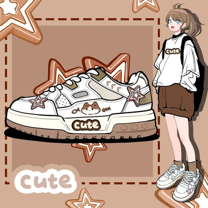 Kawaii Cartoon Cute Kitty Stars Sneakers