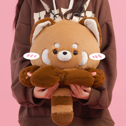 Kawaii Red Panda Plush Backpack Crossbody Bag