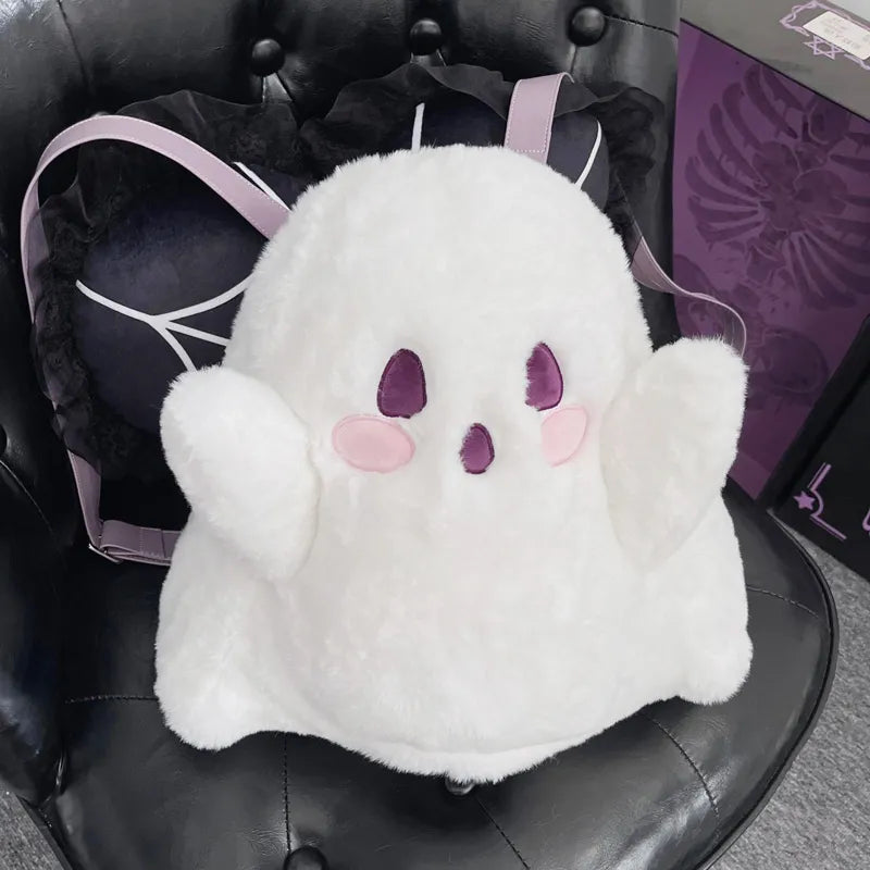 Kawaii Cartoon Ghost Plush Backpack