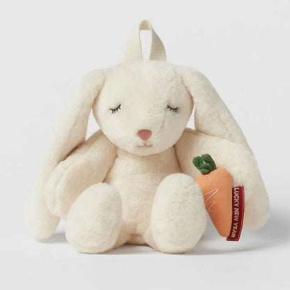 Kawaii Bunny Carrot Plush Embroidery Backpack