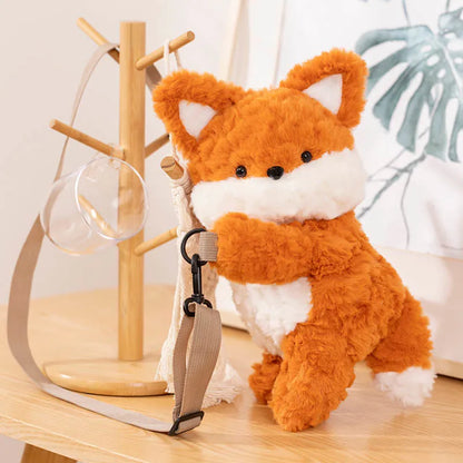 Kawaii Fox Plush Crossbody Bag