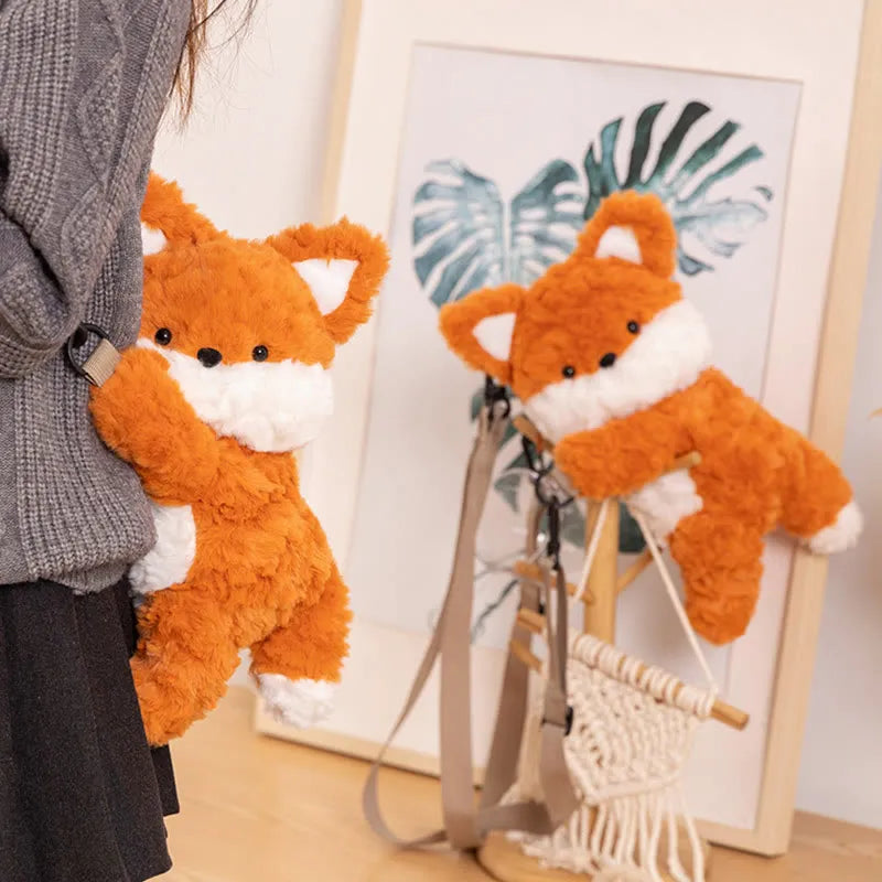 Kawaii Fox Plush Crossbody Bag