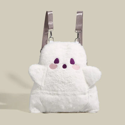 Kawaii Cartoon Ghost Plush Backpack