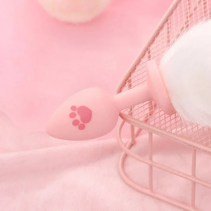 Furry Kitty Cat Tail Anal Plug Accessories