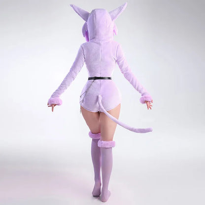 Cosplay Sexy Kitty Plush Jumpsuit Lingerie