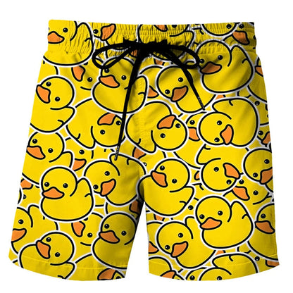 Kawaii Beach Style Duck Shirt & Shorts