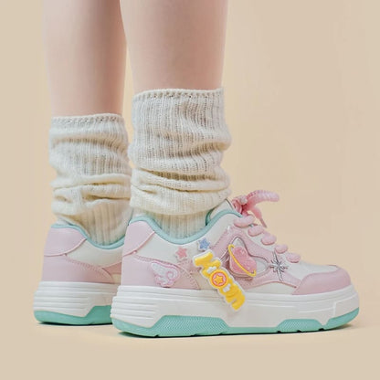 Kawaii Cartoon Heart Stars Sneakers