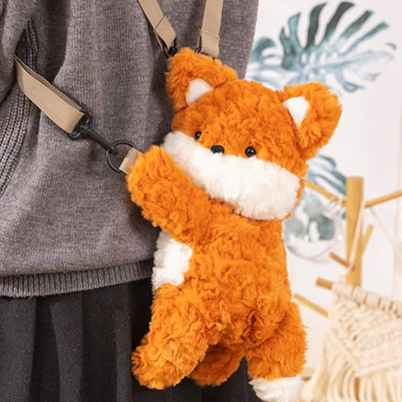 Kawaii Fox Plush Crossbody Bag