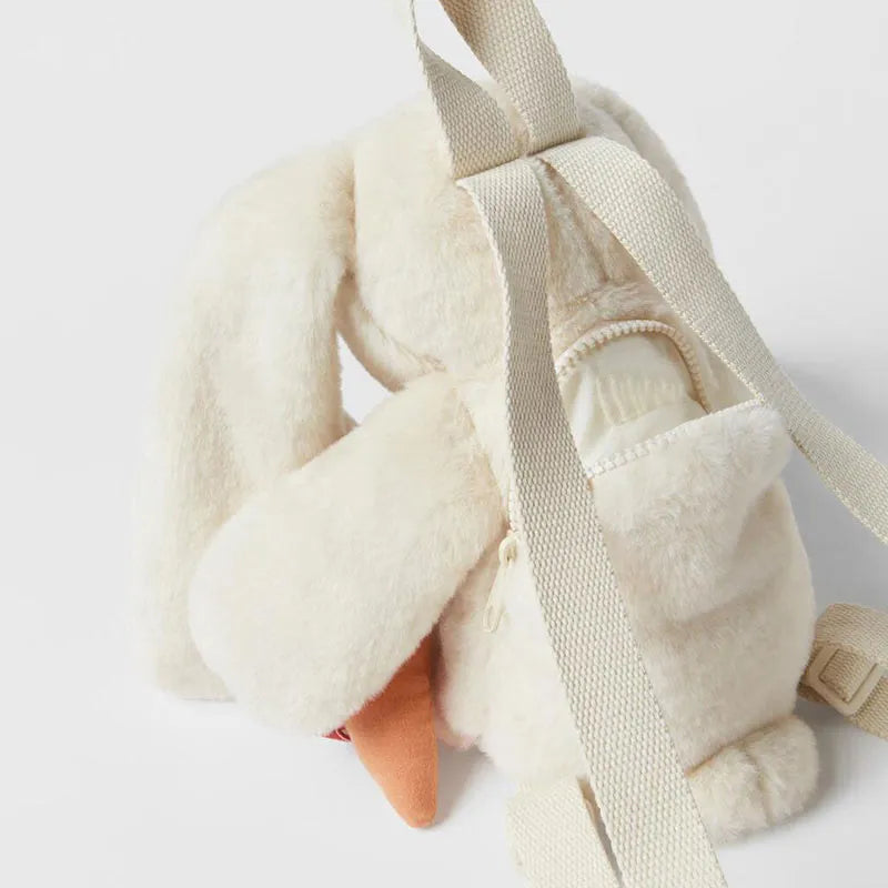 Kawaii Bunny Carrot Plush Embroidery Backpack