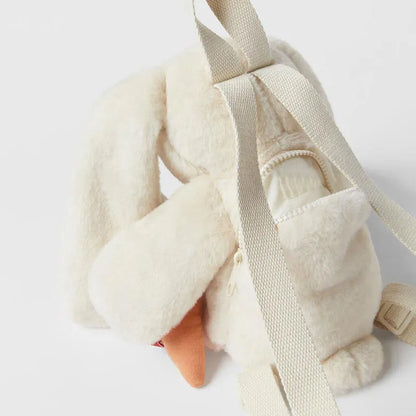 Kawaii Bunny Carrot Plush Embroidery Backpack