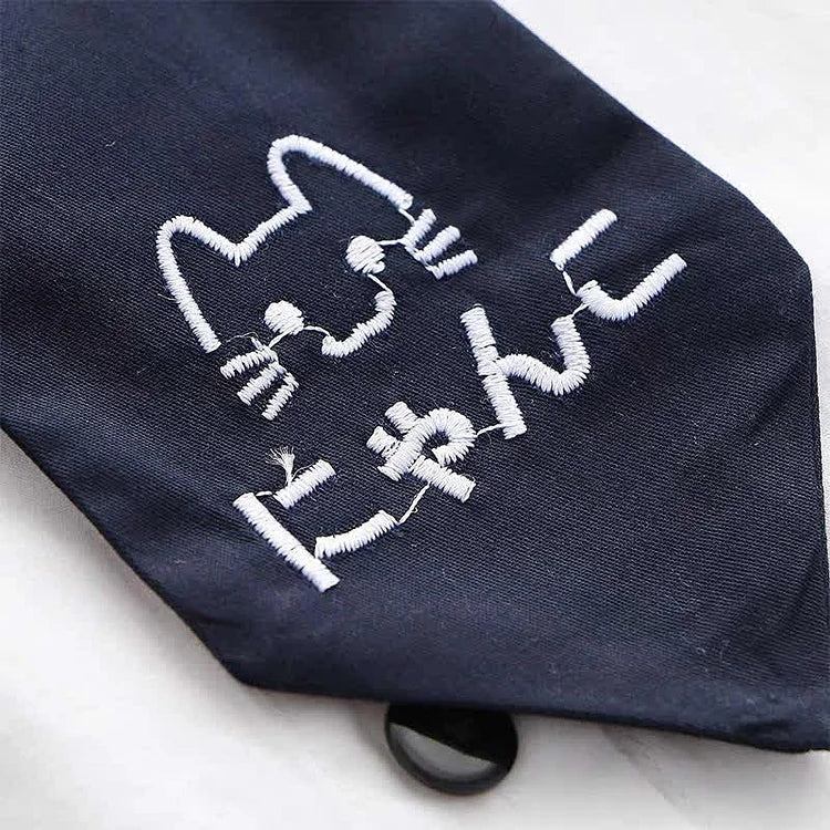 Cartoon Cat Hideout Embroidery Zipper Hoodie Coat