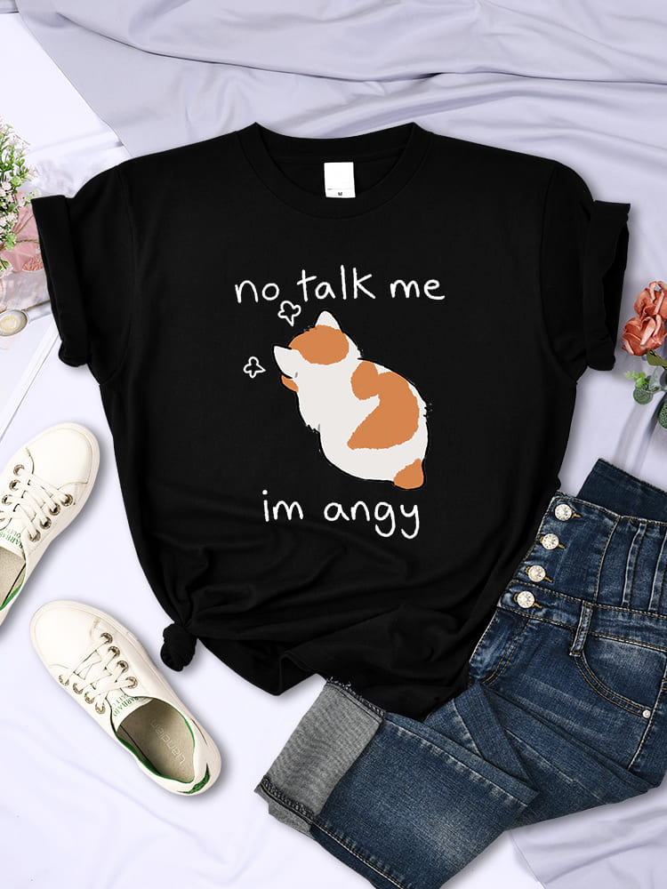 Cartoon Angry Kitty Cat T-Shirt