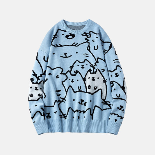 Retro Kitty Cat Sweater