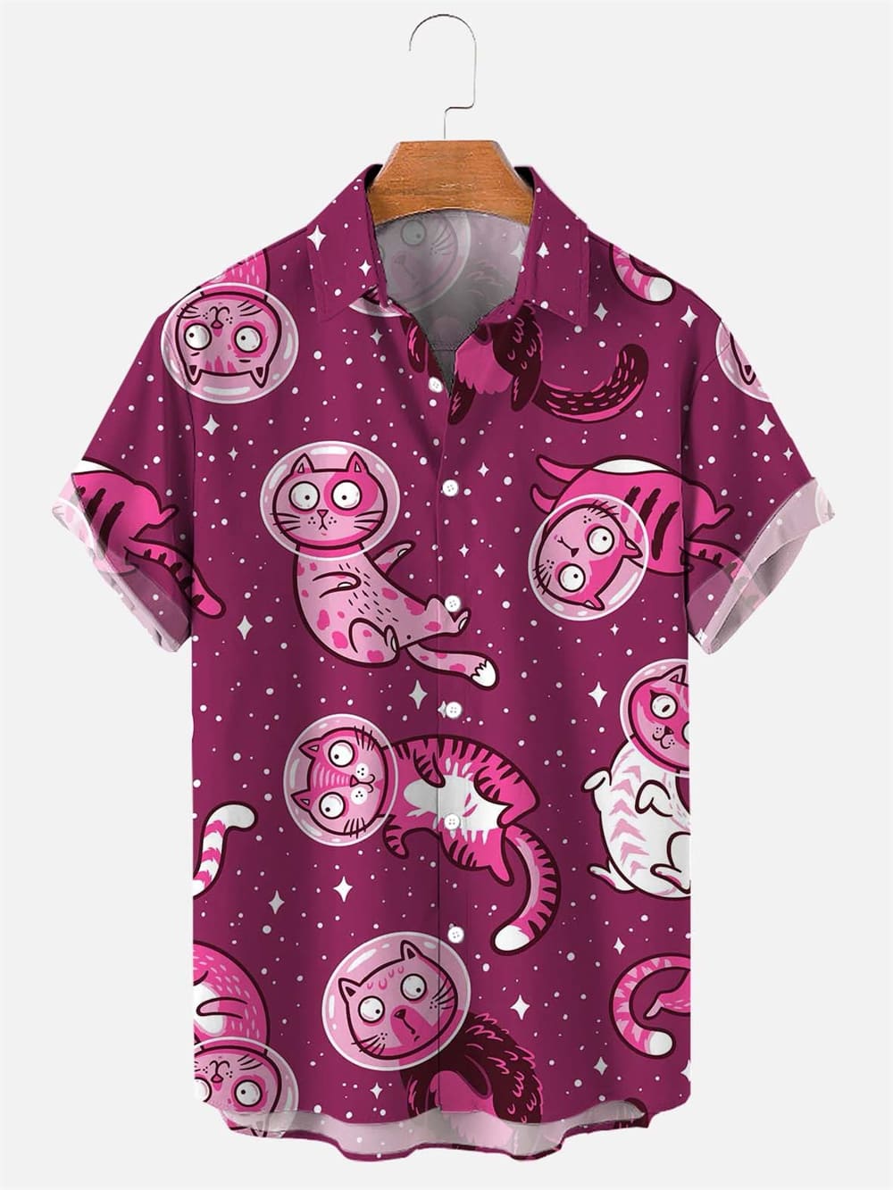 Cartoon Floating Astronaut Cat Shirt