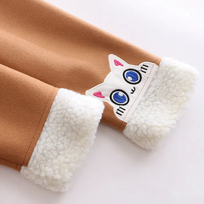 Kitty Cat Paws Embroidery Hooded Coat