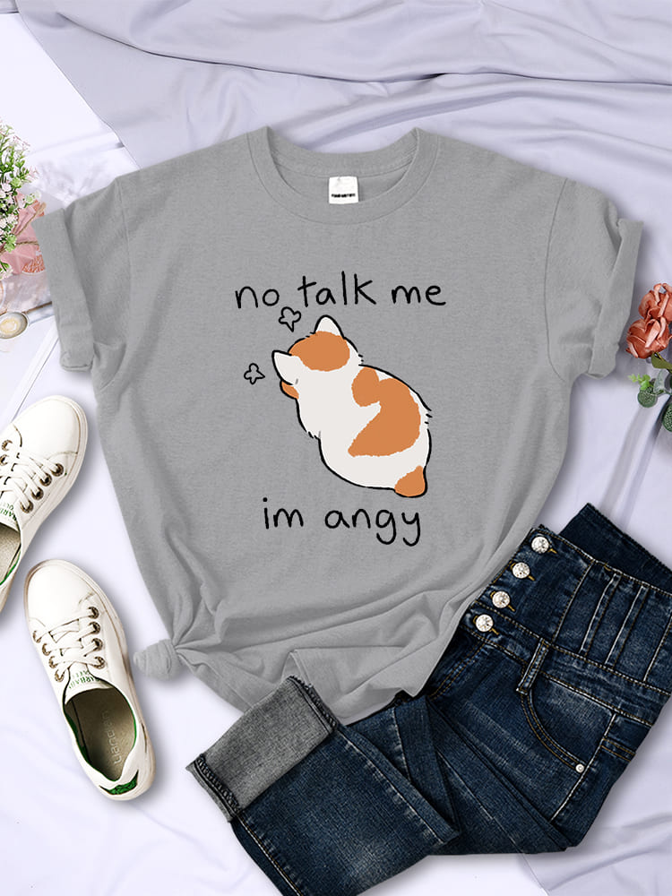 Cartoon Angry Kitty Cat T-Shirt