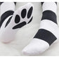 Striped Kitty Cat Paw Velvet Stockings