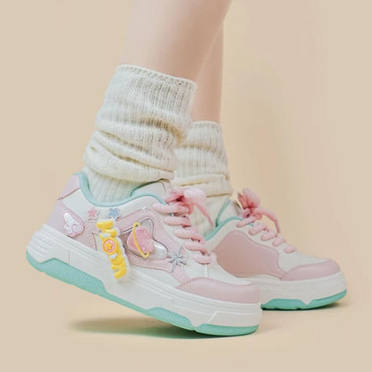 Kawaii Cartoon Heart Stars Sneakers