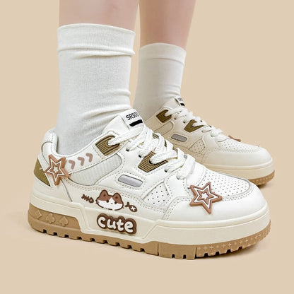 Kawaii Cartoon Cute Kitty Stars Sneakers