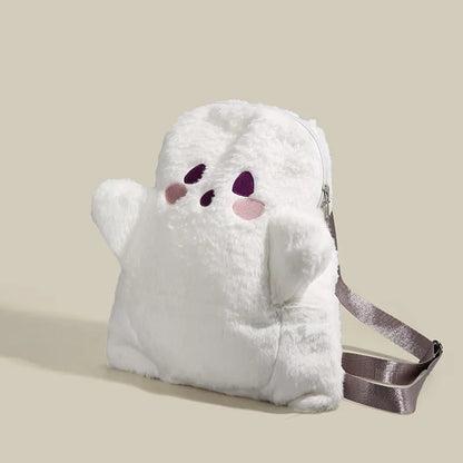 Kawaii Cartoon Ghost Plush Backpack