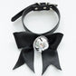Cosplay Kitty Bow Bell Leather Chain Necklace