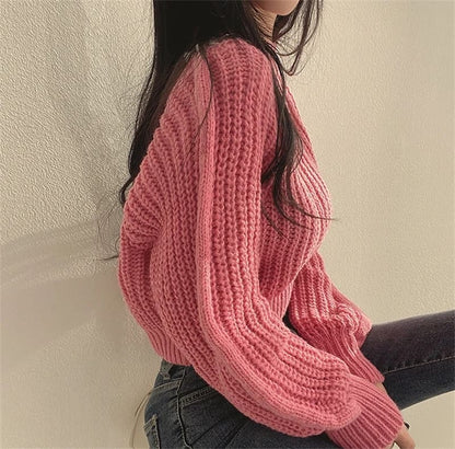 Vintage Chic Knitwear Loose Sweater