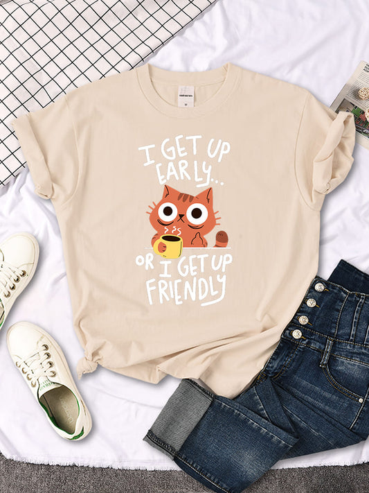 I Get Up Early Cat T-Shirt