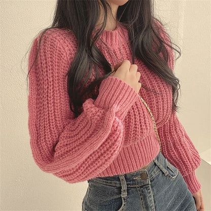 Vintage Chic Knitwear Loose Sweater