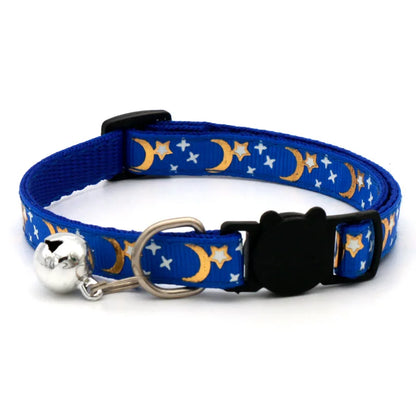 Moon Star Bell Cat Collar