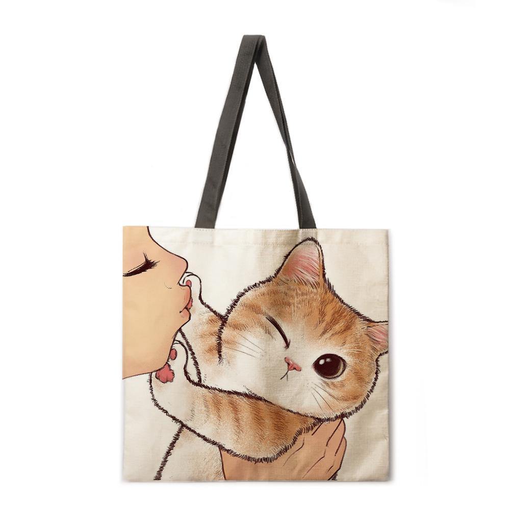 Kiss Cat Tote Bag - Meowhiskers