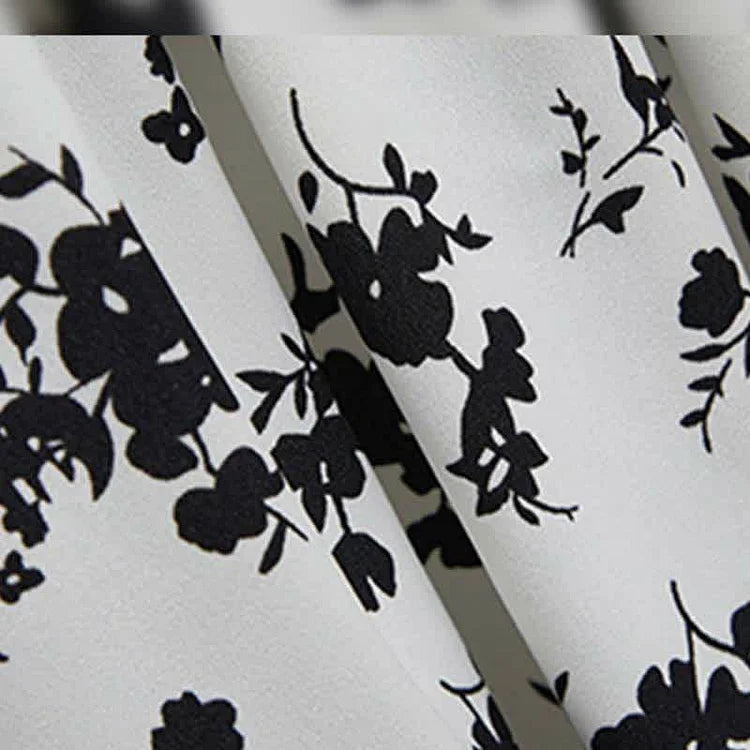 Vintage Crop Top Floral Print Slip Dress Two Piece Set