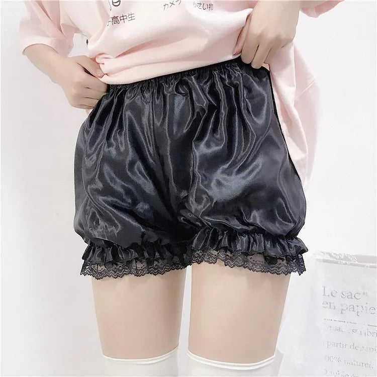 Kawaii Lolita Ruffle Plush Lace Shorts