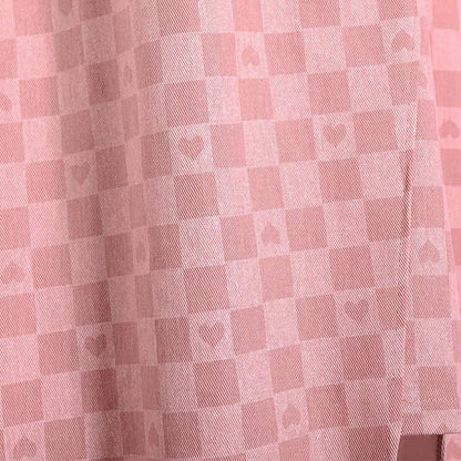 Preppy V-Neck Cardigan Lattice Print Slip Dress Two Piece Set