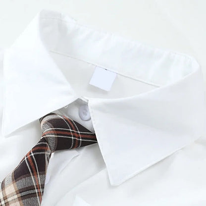 Pocket Tie Letter Shirt Denim Overalls Pants Two Piece Set