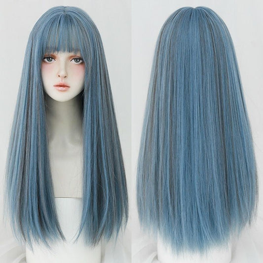 Fashion Long Straight Wigs With Bangs