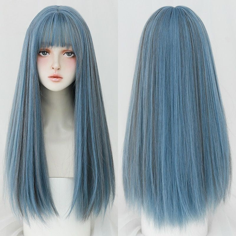 Fashion Long Straight Wigs With Bangs