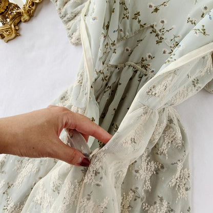 French Vintage Floral Fairy Dress