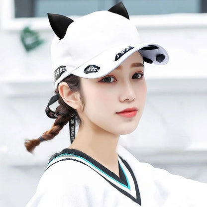Chic Cat Ears Ribbon Baseball Cap