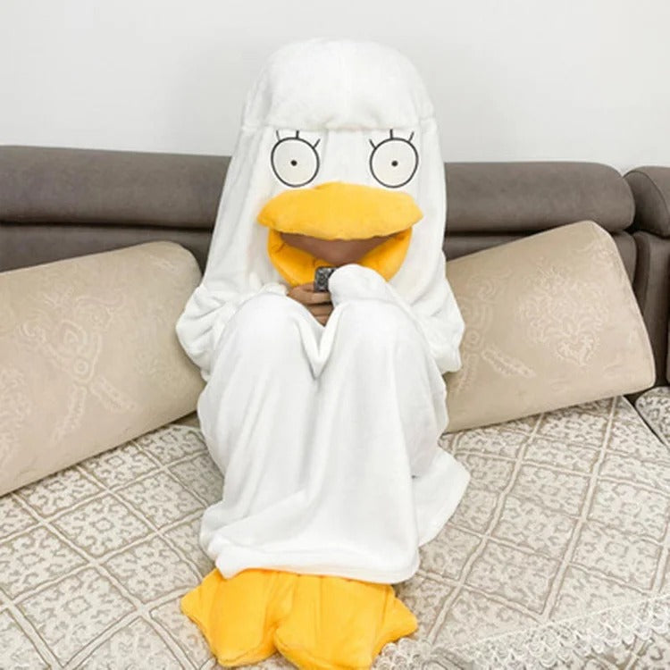 Kawaii Cute Funny Duck Jumpsuit Pajamas