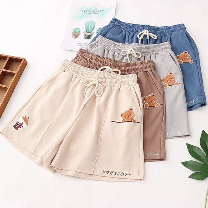 Kawaii Bubble Tea Bear Shorts