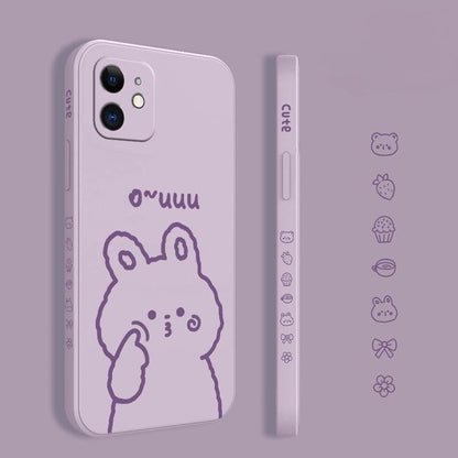 Kawaii Ouuu Bunny & Bear iPhone Case