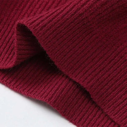 Bowknot Uniform Sweater Plaid Skirt Two Piece Set