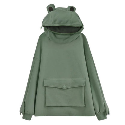 Kawaii Funny Hooded Frog Sweatshirt Hoodie