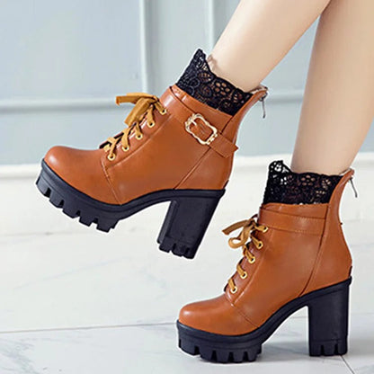 Lolita Hollow Lace High Heel Cosplay Boots