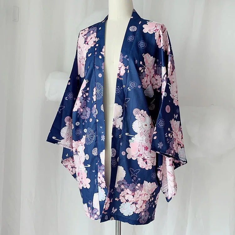 Kawaii Lolita Sakura Cat Kimono Outerwear