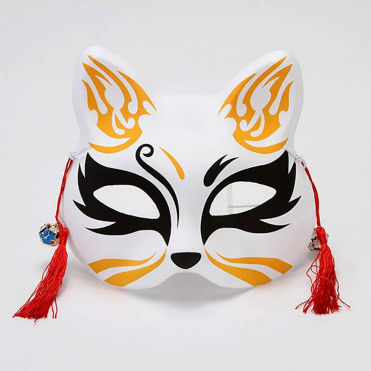 Vintage Cute Fox Face Tassels Cosplay Mask