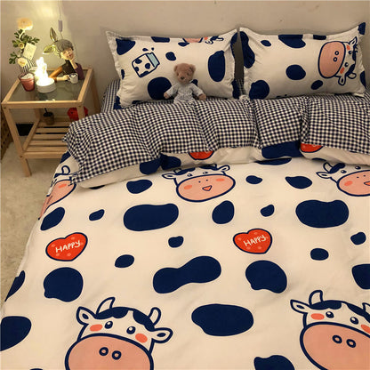 Kawaii Milky Cow Bedding Sets
