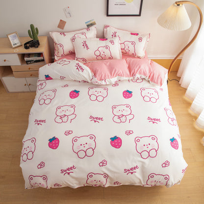 Kawaii Sweet Strawberry Bear Bedding Sets