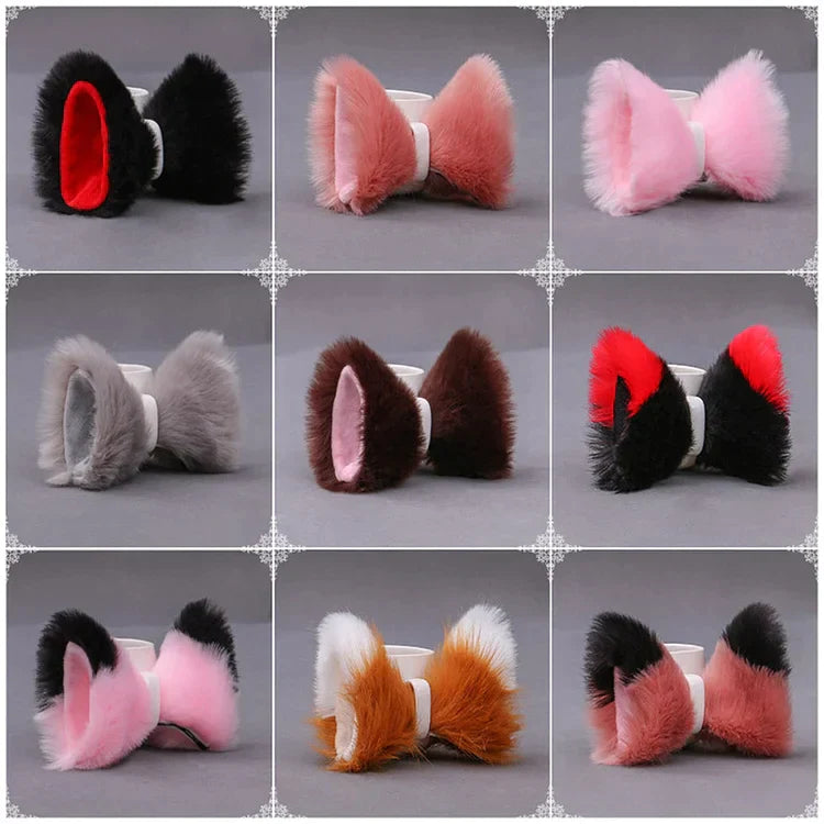 Kawaii Plush Fox Ears Hairpin Cosplay Costume Accessory